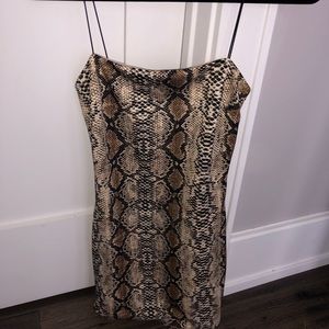 Snakeskin mini dress